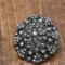 Cluster Gunmetal Brooch with Midnight Blue Rhinestones for Gothic Costume Jewelry and Decor